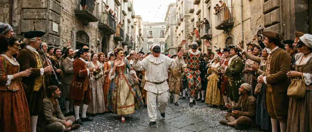 máscaras del carnaval de Nápoles