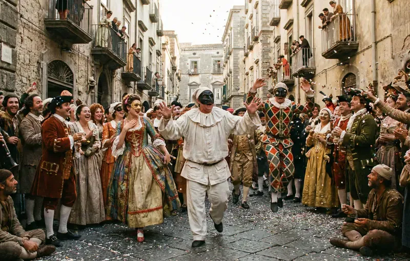 máscaras del carnaval de Nápoles